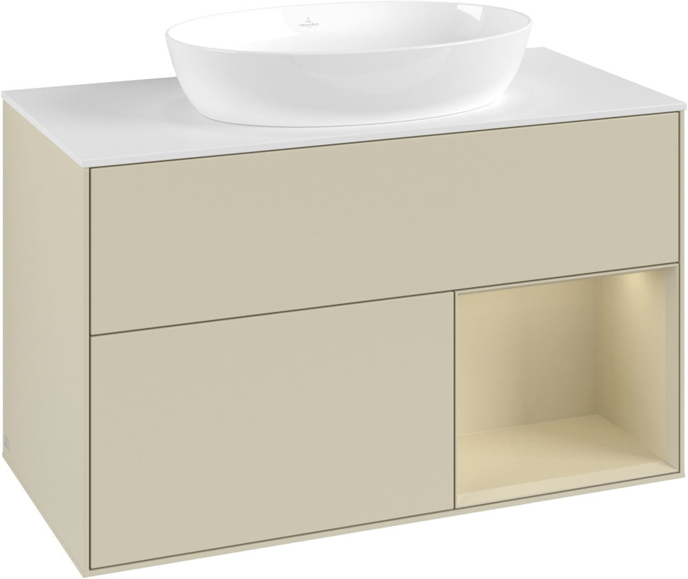 Villeroy & Boch Finion Waschtischunterschrank FA21GFGF 1000 mm Glossy White Lacquer