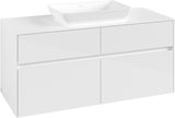 Villeroy & Boch Waschtischunterschrank Collaro C11200 Glossy White 1200 mm mit 4 Auszügen und SoftClosing