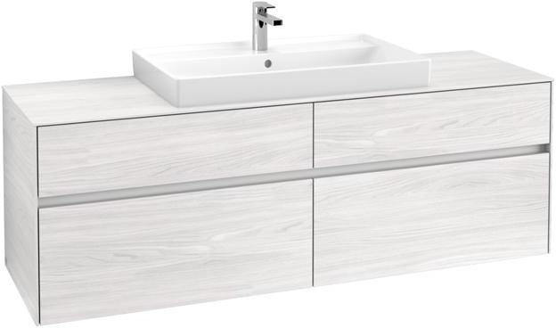 Villeroy & Boch Collaro Waschtischunterschrank 1600 mm mit LED-Beleuchtung und 4 Auszügen