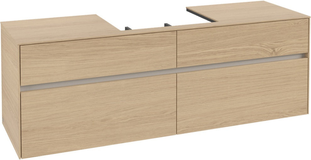Villeroy & Boch Waschtischunterschrank Collaro C025 Nordic Oak 1600 mm mit 4 Auszügen