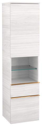 Villeroy & Boch Venticello Hochschrank 404 mm Glossy White – 1 Tür, 2 Auszüge, links