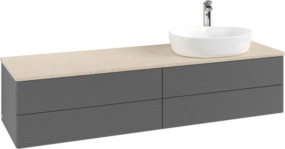 Villeroy & Boch Antao Waschtischunterschrank 1600 mm Anthrazit Matt mit LED