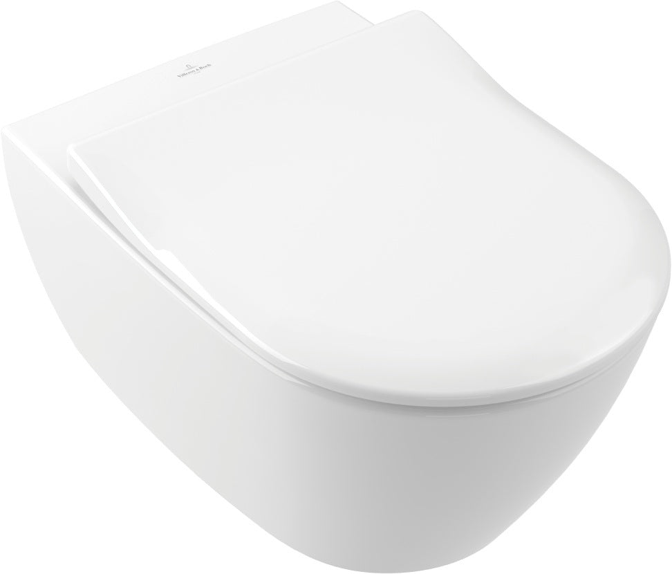 Villeroy & Boch Subway 2.0 WC-Set 5614R2 – spülrandloses Wand-WC mit DirectFlush & SoftClosing in Weiß Alpin
