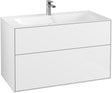 Villeroy & Boch Finion Waschbeckenunterschrank 996 mm Glossy White Lacquer mit LED-Beleuchtung