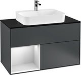 Villeroy & Boch Finion Waschtischunterschrank 1000 mm Glossy White Lacquer mit LED-Beleuchtung