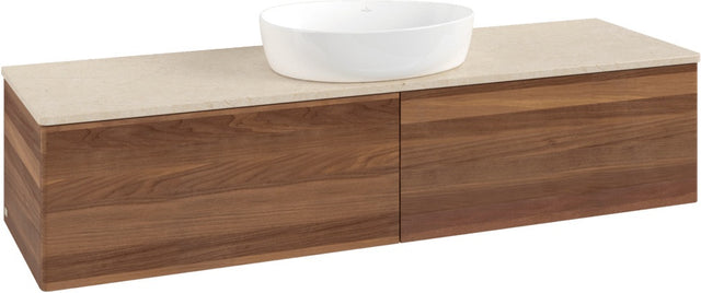 Villeroy & Boch Antao Waschbeckenunterschrank Warm Walnut 1600 mm mit LED-Beleuchtung