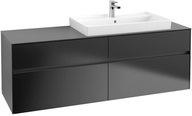Villeroy & Boch Waschtischunterschrank Collaro C027 B0 1600 mm Glossy White mit LED-Beleuchtung