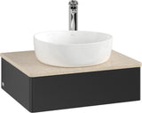 Villeroy & Boch Waschtischunterschrank Antao 600 mm, 1 Auszug, SoftClosing, Beleuchtung, Anthrazit Matt