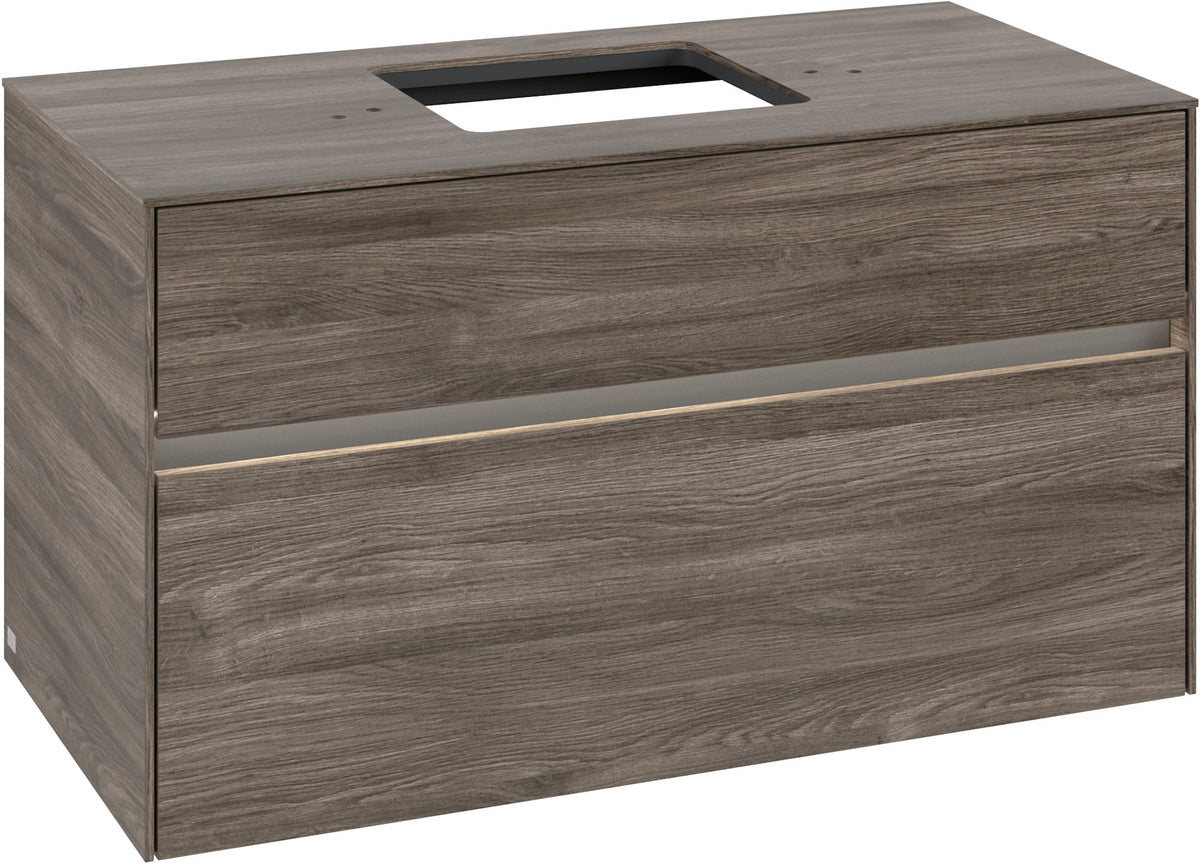 Villeroy & Boch Waschtischunterschrank Collaro C125 B0 1000 mm Stone Oak mit Beleuchtung und SoftClosing