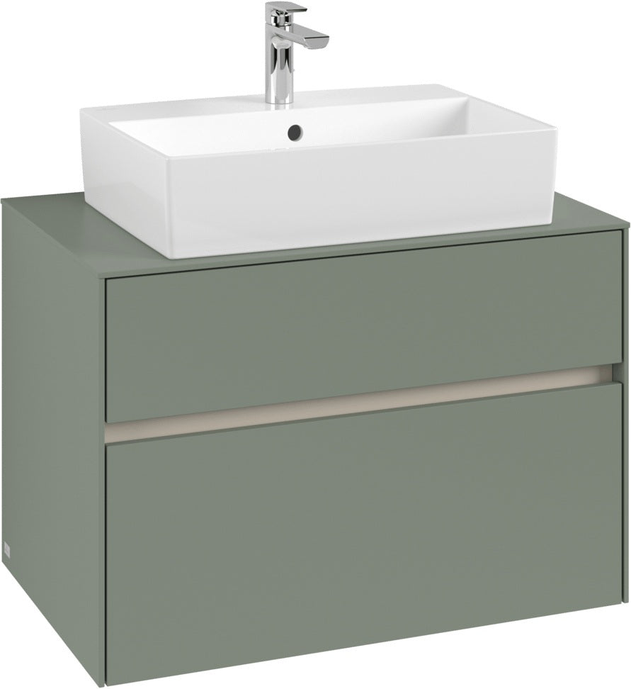 Villeroy & Boch Waschbeckenunterschrank Collaro C124 B0 800 mm White Oak mit Beleuchtung