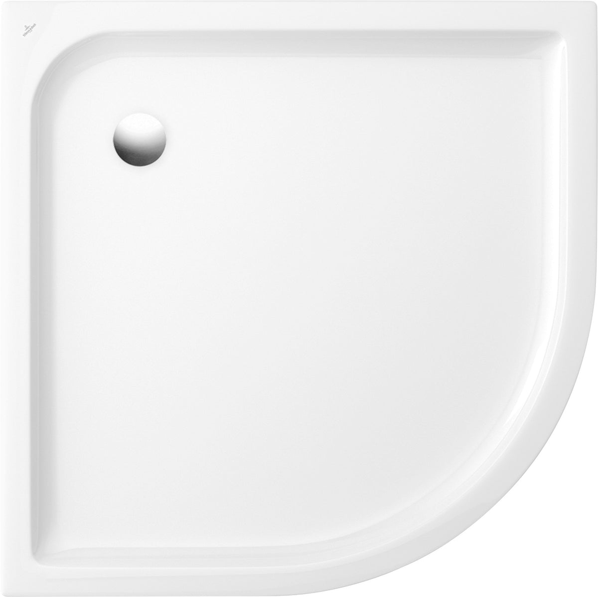 Villeroy & Boch Viertelkreis-Duschwanne O.novo Plus 6213C3 800x800x60mm Weiß Alpin mit Antirutsch