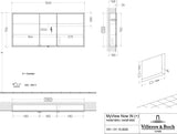 Villeroy & Boch Einbau-Spiegelschrank My View Now 1600 mm, 3 Türen, LED, Smart Home