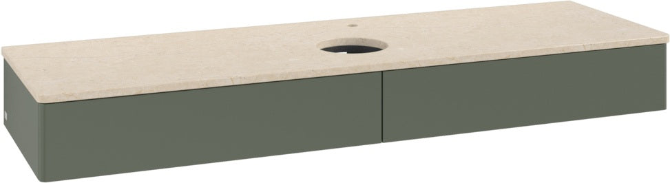 Villeroy & Boch Antao Waschtischunterschrank 1600 mm Leaf Green Matt Lack mit Beleuchtung