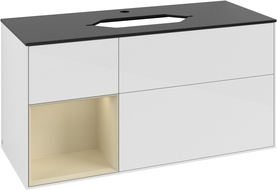 Villeroy & Boch Finion Waschtischunterschrank 1200 mm Glossy White Lacquer mit LED-Beleuchtung