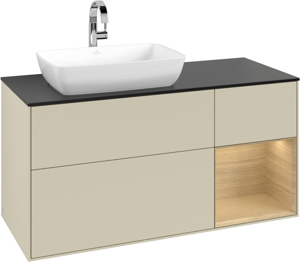 Villeroy & Boch Finion Waschbeckenunterschrank 1200 mm Glossy White Lacquer mit LED-Beleuchtung