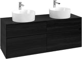 Villeroy & Boch Collaro Waschtischunterschrank 1400 mm Black Oak – 4 Auszüge, SoftClosing