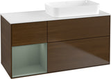 Villeroy & Boch Finion Waschtischunterschrank 1200 mm Glossy White mit Beleuchtung