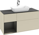 Villeroy & Boch Finion Waschtischunterschrank 1200 mm Glossy White Lacquer mit Beleuchtung