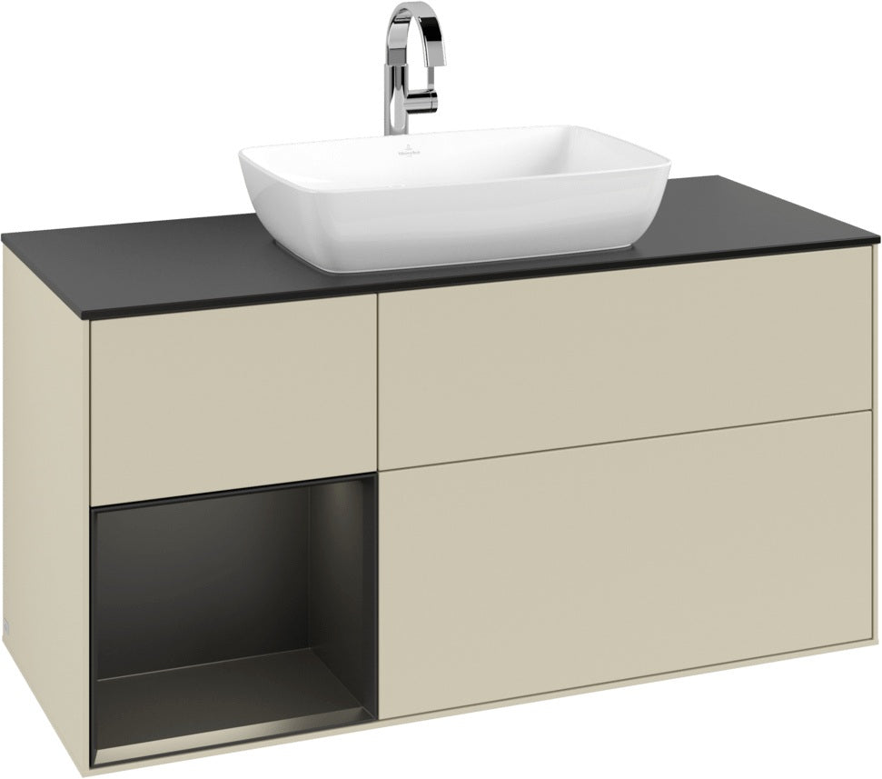 Villeroy & Boch Finion Waschtischunterschrank 1200 mm Glossy White Lacquer mit Beleuchtung