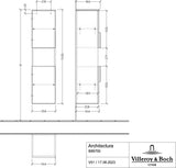 Villeroy & Boch Architectura Hochschrank B89700, 350 x 1400 x 346 mm, White Matt, 2 Türen, SoftClosing