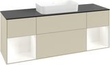 Villeroy & Boch Finion Waschbeckenunterschrank 1600 mm Glossy White Lacquer mit Beleuchtung