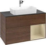 Villeroy & Boch Waschtischunterschrank Finion F252G 1000 mm Glossy White Lacquer mit LED-Beleuchtung