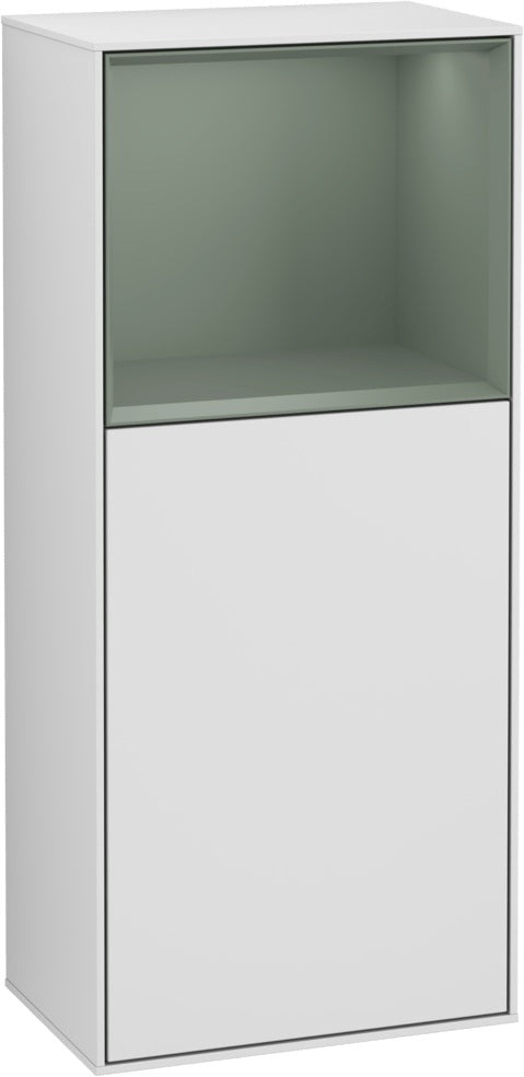 Villeroy & Boch Finion Seitenschrank G510GF, 418 mm, Glossy White Lacquer, mit Beleuchtung