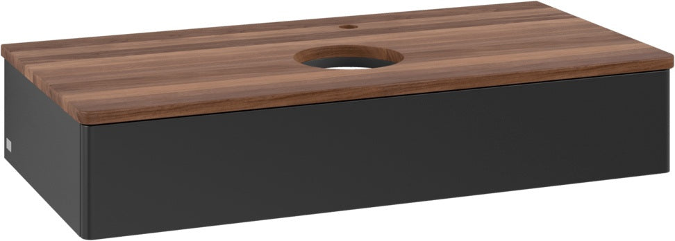 Villeroy & Boch Waschbeckenunterschrank Antao 1000 mm Anthrazit Matt Lack mit Beleuchtung