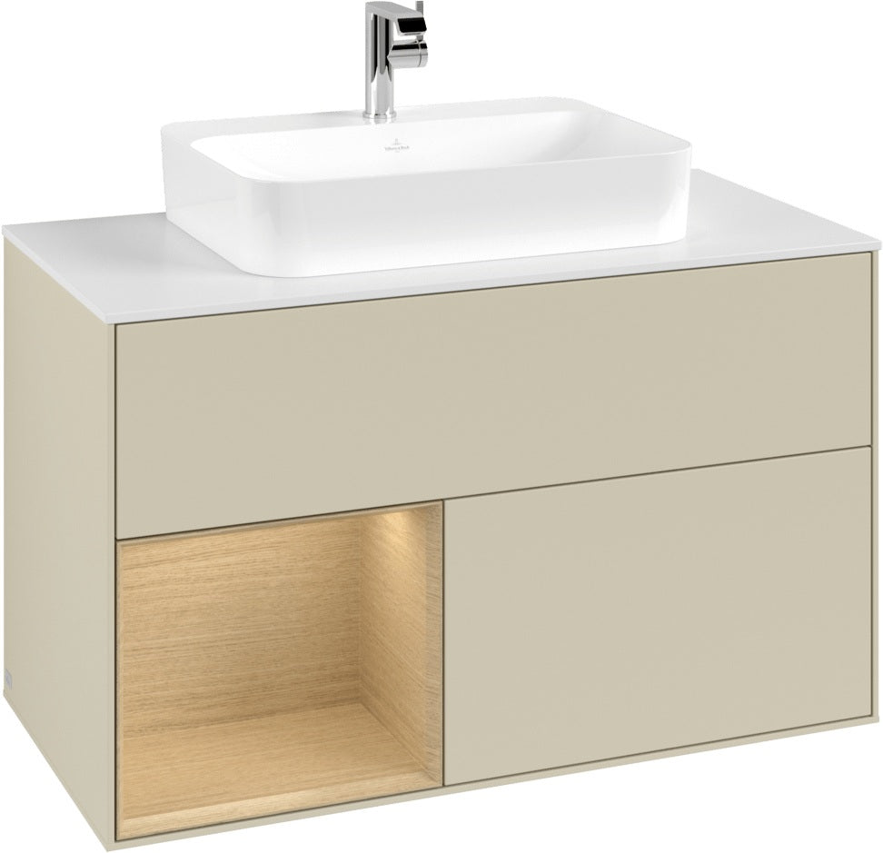 Villeroy & Boch Finion Waschtischunterschrank 1000 mm White Matt Lacquer mit LED-Beleuchtung