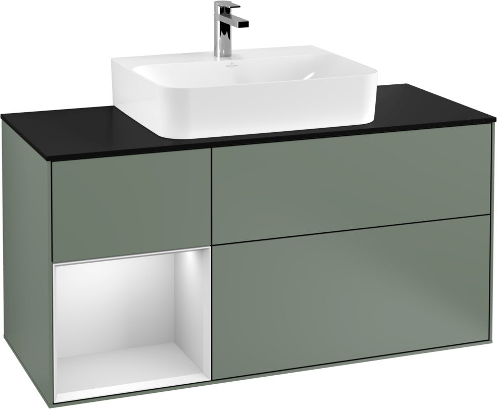 Villeroy & Boch Finion Waschbeckenunterschrank 1200 mm Glossy White mit Beleuchtung