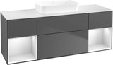 Villeroy & Boch Finion Waschtischunterschrank 1600 mm Glossy White Lacquer mit Beleuchtung