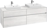 Villeroy & Boch Waschtischunterschrank Collaro C021 B0 1600 mm Kansas Oak mit LED-Beleuchtung