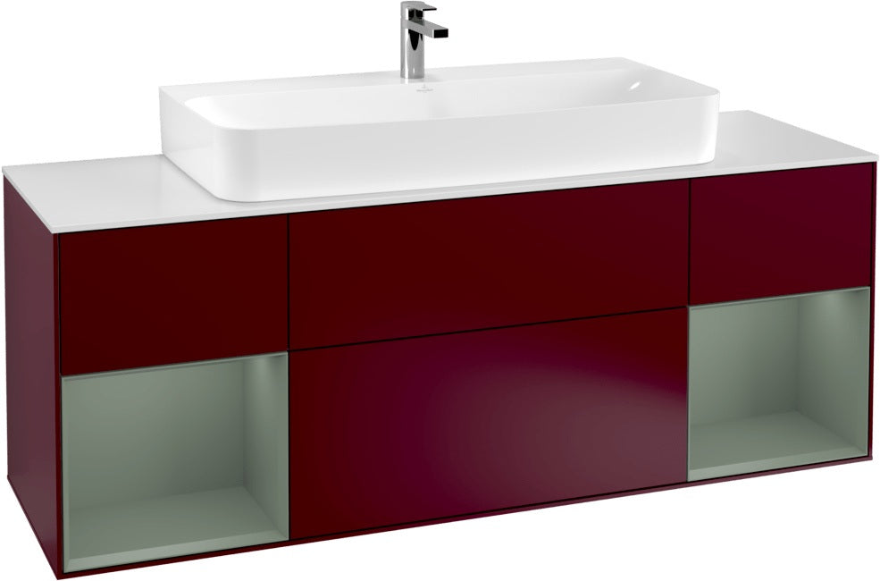 Villeroy & Boch Finion Waschtischunterschrank 1600 mm Glossy White Lacquer mit Beleuchtung