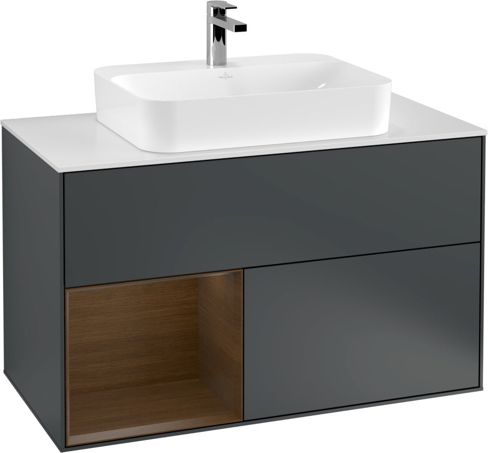 Villeroy & Boch Finion Waschtischunterschrank 1000 mm White Matt Lacquer mit LED-Beleuchtung