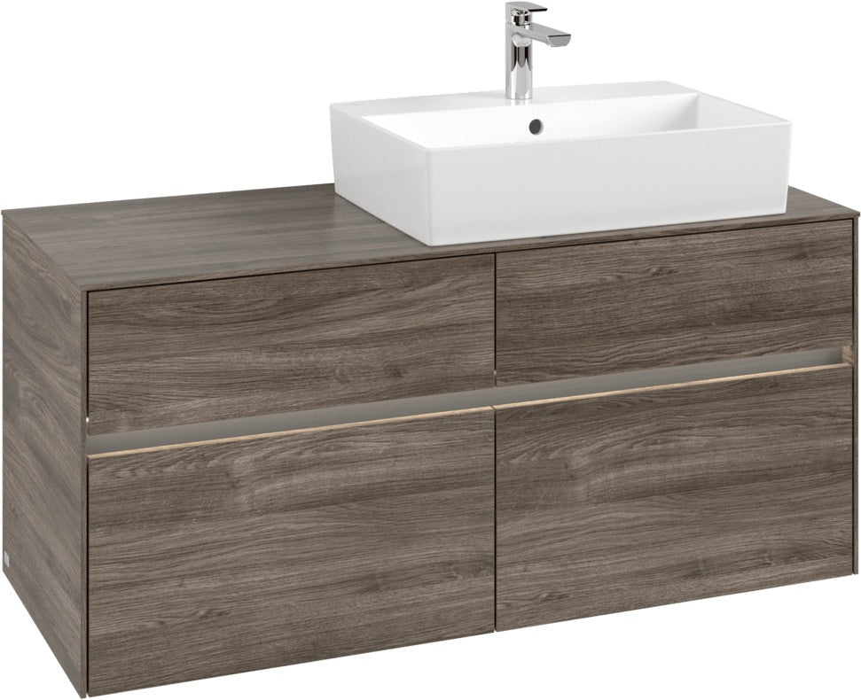 Villeroy & Boch Waschbeckenunterschrank Collaro C130 B0 1200 mm Stone Oak mit Beleuchtung und SoftClosing