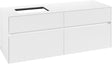 Villeroy & Boch Collaro Waschbeckenunterschrank 1400 mm White Matt mit 4 Auszügen und Becken links