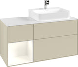Villeroy & Boch Waschtischunterschrank Finion G141G 1200 mm Glossy White mit LED-Beleuchtung