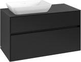 Villeroy & Boch Waschtischunterschrank Collaro C110 B0 1000 mm Volcano Black mit Beleuchtung