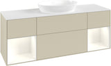 Villeroy & Boch Finion Waschbeckenunterschrank 1600 mm Glossy White Lacquer – mit LED-Beleuchtung
