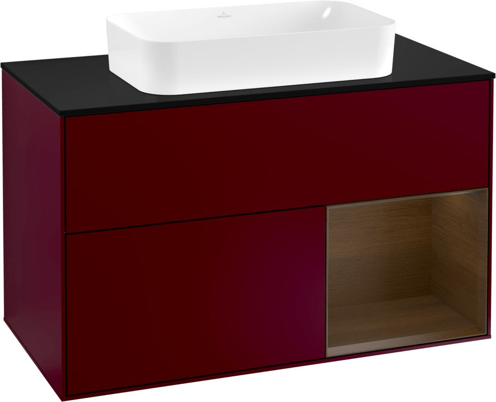 Villeroy & Boch Waschtischunterschrank Finion F252G 1000 mm Glossy White Lacquer mit LED-Beleuchtung