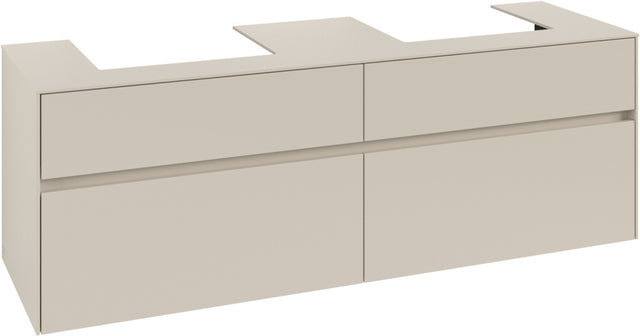 Villeroy & Boch Waschtischunterschrank Collaro C021 B0 1600 mm Cashmere Grey mit LED-Beleuchtung