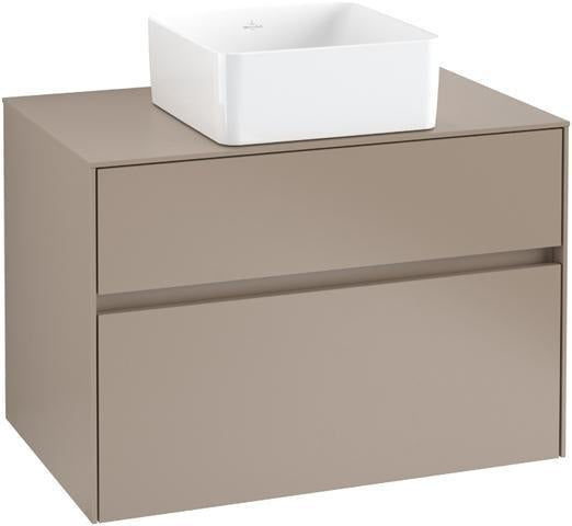 Villeroy & Boch Collaro Waschtischunterschrank 800 mm Glossy White mit LED-Beleuchtung