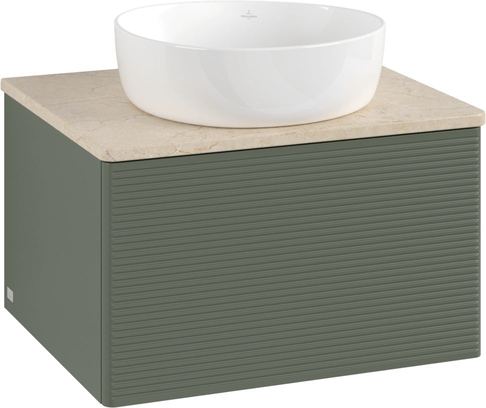 Villeroy & Boch Antao Waschtischunterschrank 600 mm Anthracite Matt – Wandmontage, 1 Auszug, SoftClosing