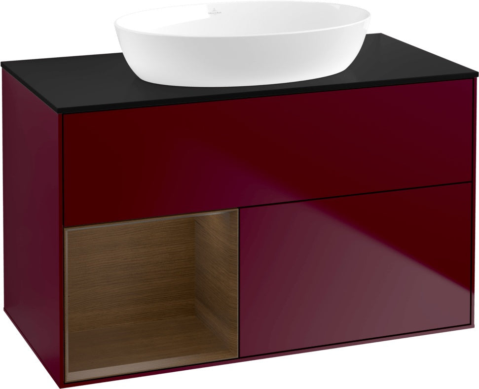 Villeroy & Boch Finion Waschtischunterschrank 1000 mm Glossy White Lacquer mit Beleuchtung