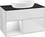 Villeroy & Boch Finion Waschtischunterschrank 1000 mm Glossy White Lacquer mit Beleuchtung