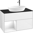 Villeroy & Boch Finion Waschbeckenunterschrank G892G 1000 mm Glossy White Lacquer mit Beleuchtung