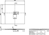 Villeroy & Boch Squaro Infinity Duschwanne 1200x1200mm Quaryl Creme – Antirutsch-Klasse C