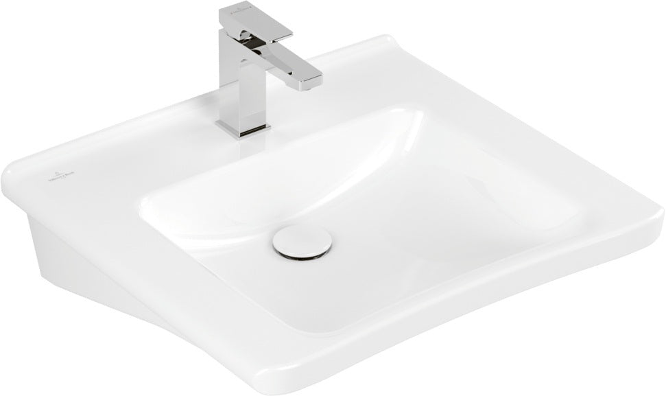 Villeroy & Boch ViCare Wandwaschbecken 4A8061 600x550 mm Rechteck Weiß Alpin CeramicPlus