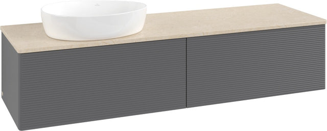 Villeroy & Boch Antao Waschbeckenunterschrank 1600 mm Anthracite Matt mit LED-Beleuchtung