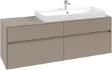 Villeroy & Boch Waschtischunterschrank Collaro C030 B0 1600 mm Taupe mit Beleuchtung